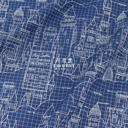 cotton - Castle Plans fabric - FO:REST Fabric 布恩堂Liberty fabrictana lawnjapanese fabricykk zipper