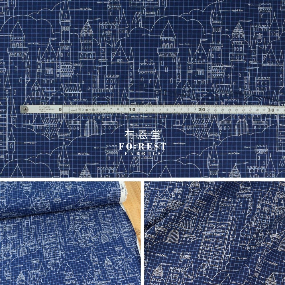 cotton - Castle Plans fabric - FO:REST Fabric 布恩堂Liberty fabrictana lawnjapanese fabricykk zipper