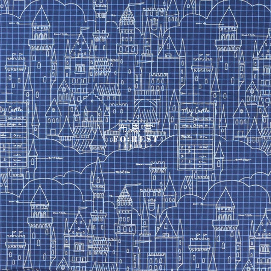 cotton - Castle Plans fabric - FO:REST Fabric 布恩堂Liberty fabrictana lawnjapanese fabricykk zipper