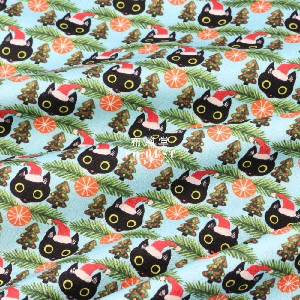 cotton - Christmas cats fabric - FO:REST Fabric 布恩堂Liberty fabrictana lawnjapanese fabricykk zipper