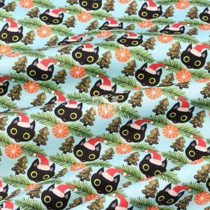 cotton - Christmas cats fabric - FO:REST Fabric 布恩堂Liberty fabrictana lawnjapanese fabricykk zipper