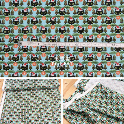 cotton - Christmas cats fabric - FO:REST Fabric 布恩堂Liberty fabrictana lawnjapanese fabricykk zipper
