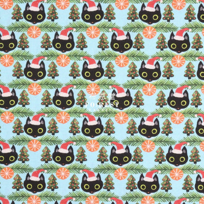 cotton - Christmas cats fabric - FO:REST Fabric 布恩堂Liberty fabrictana lawnjapanese fabricykk zipper