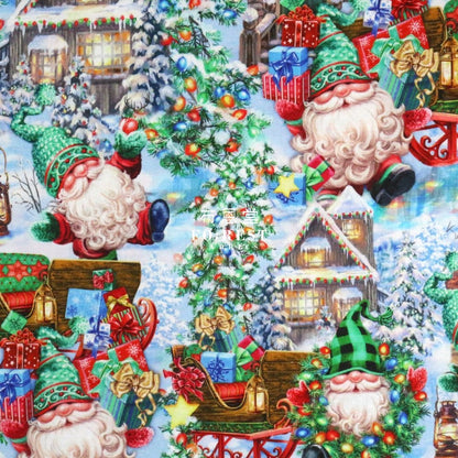 cotton - Christmas Gnomes fabric - FO:REST Fabric 布恩堂Liberty fabrictana lawnjapanese fabricykk zipper