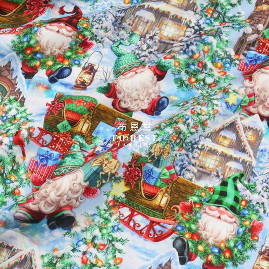 cotton - Christmas Gnomes fabric - FO:REST Fabric 布恩堂Liberty fabrictana lawnjapanese fabricykk zipper