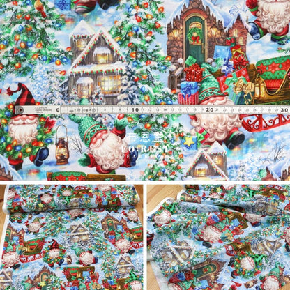 cotton - Christmas Gnomes fabric - FO:REST Fabric 布恩堂Liberty fabrictana lawnjapanese fabricykk zipper