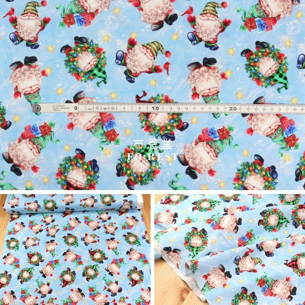 cotton - Christmas Gnomes fabric - FO:REST Fabric 布恩堂Liberty fabrictana lawnjapanese fabricykk zipper