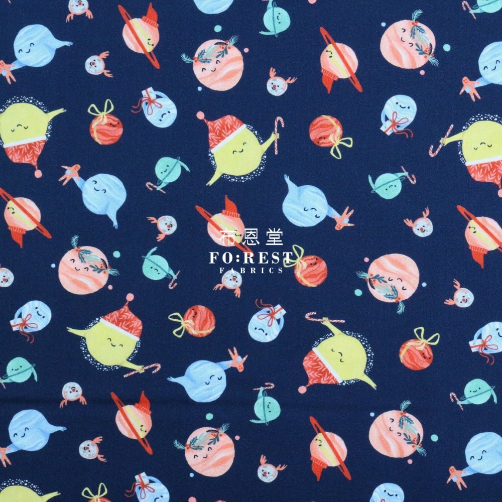 cotton - Christmas Planets fabric - FO:REST Fabric 布恩堂Liberty fabrictana lawnjapanese fabricykk zipper
