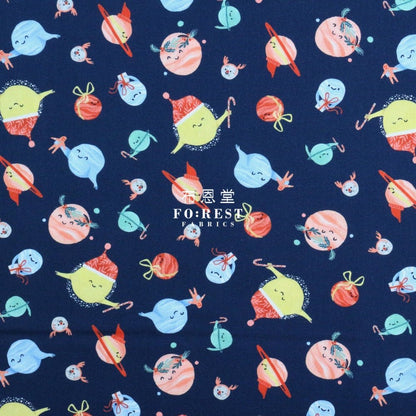 cotton - Christmas Planets fabric - FO:REST Fabric 布恩堂Liberty fabrictana lawnjapanese fabricykk zipper