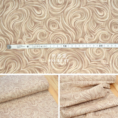 Cotton - Coffee Swirls Latte Fabric