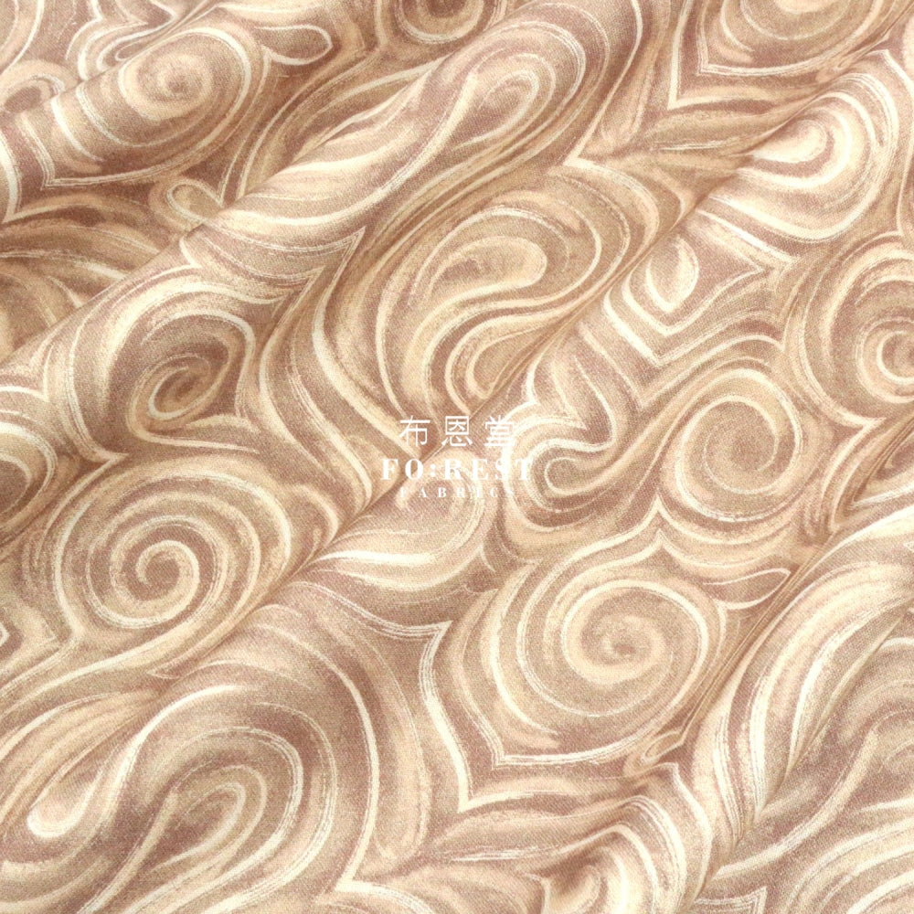 Cotton - Coffee Swirls Latte Fabric