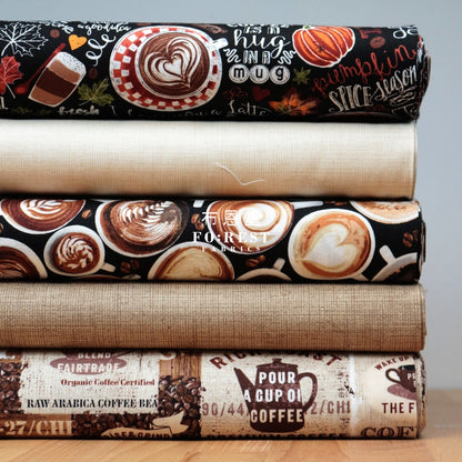 Cotton - Coffee Time Fabric