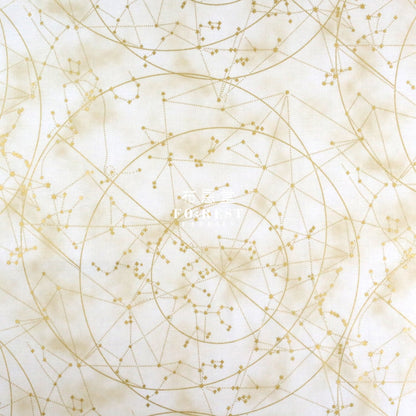 Cotton - Constellations In Milky Metallic Fabric