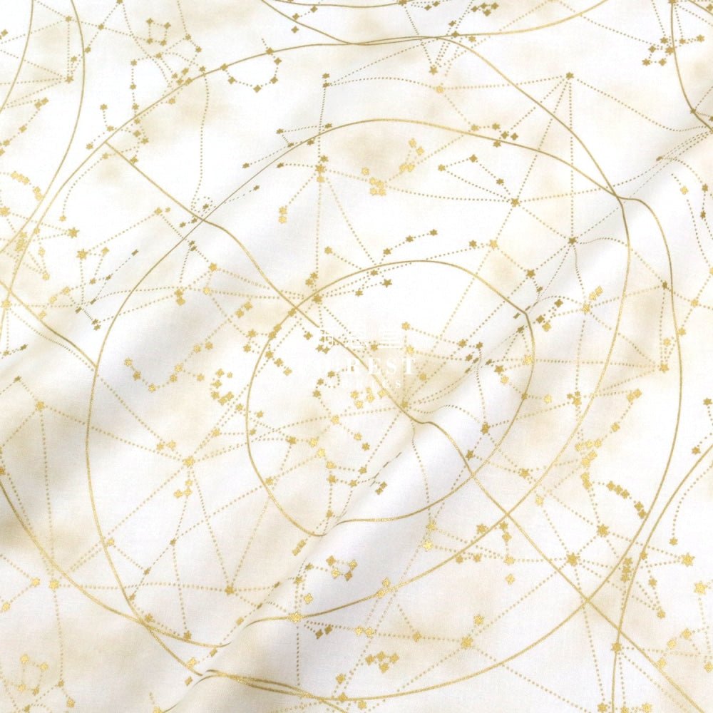 cotton - Constellations in Milky Metallic fabric - FO:REST Fabric 布恩堂Liberty fabrictana lawnjapanese fabricykk zipper