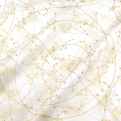 cotton - Constellations in Milky Metallic fabric - FO:REST Fabric 布恩堂Liberty fabrictana lawnjapanese fabricykk zipper