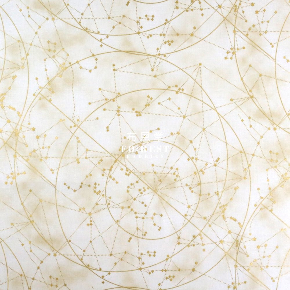 cotton - Constellations in Milky Metallic fabric - FO:REST Fabric 布恩堂Liberty fabrictana lawnjapanese fabricykk zipper