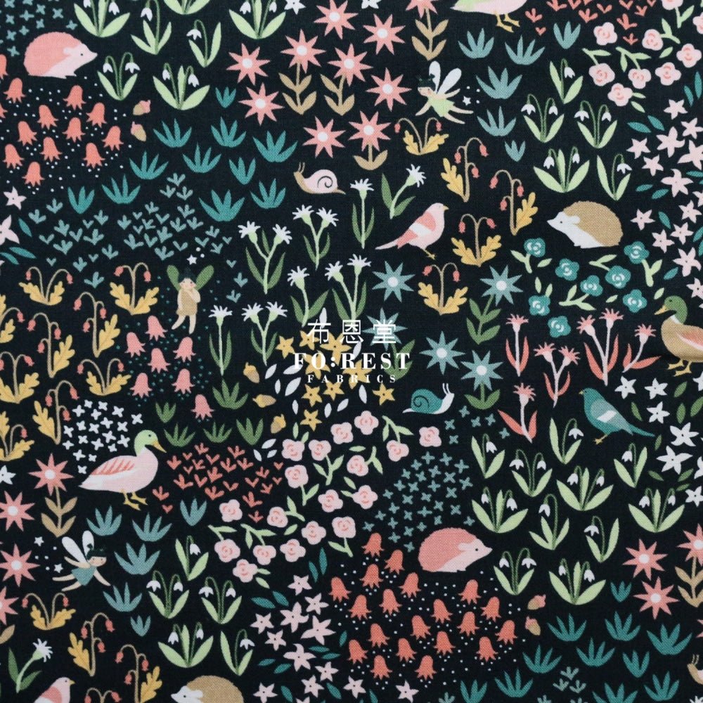 cotton - critters and fairies fabric - FO:REST Fabric 布恩堂Liberty fabrictana lawnjapanese fabricykk zipper