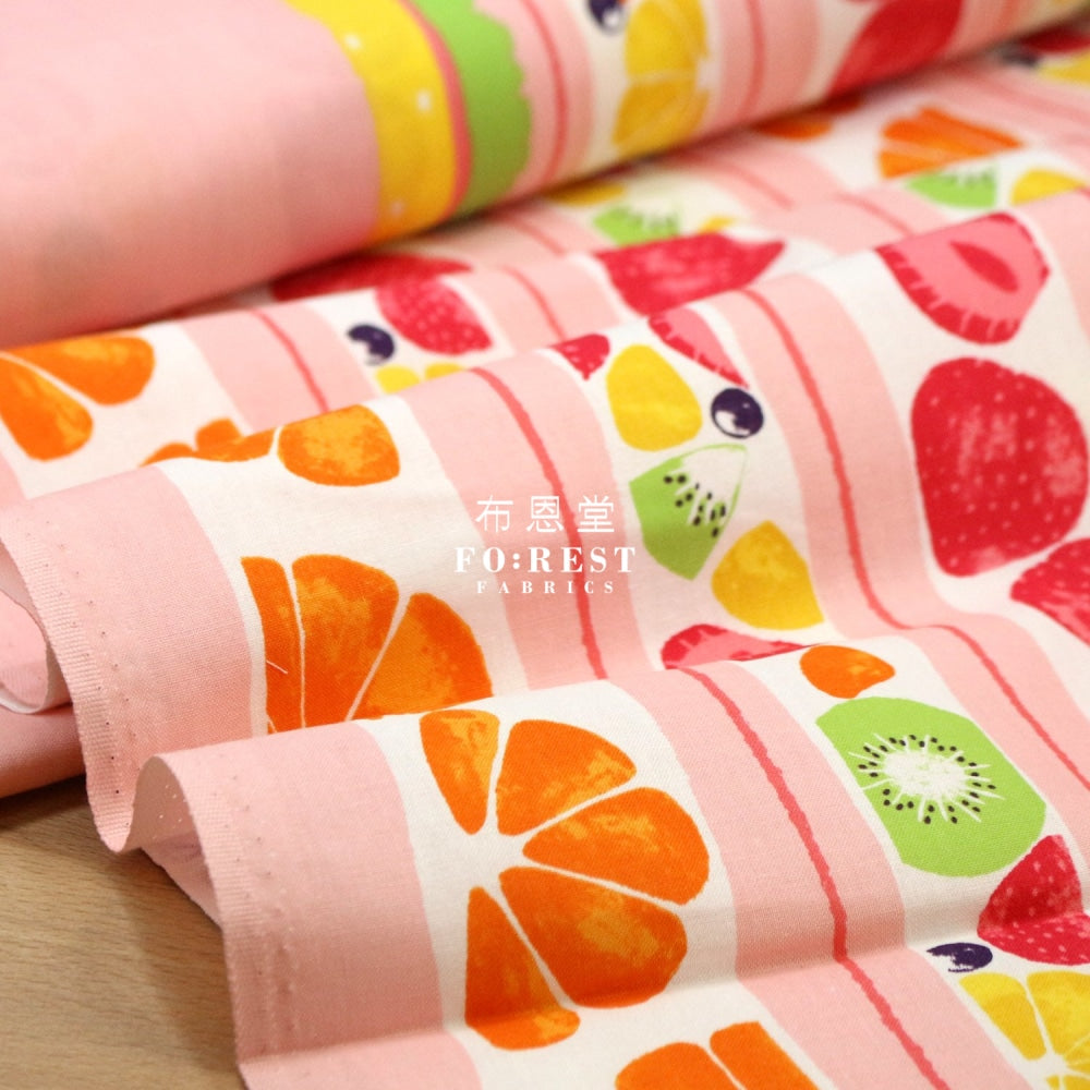 Cotton - Cross-Section Sandwich Fabric Pink