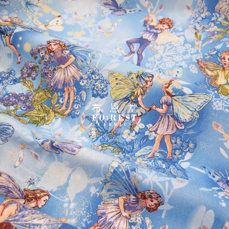 Cotton - Dawn Fairies Fabric Blue