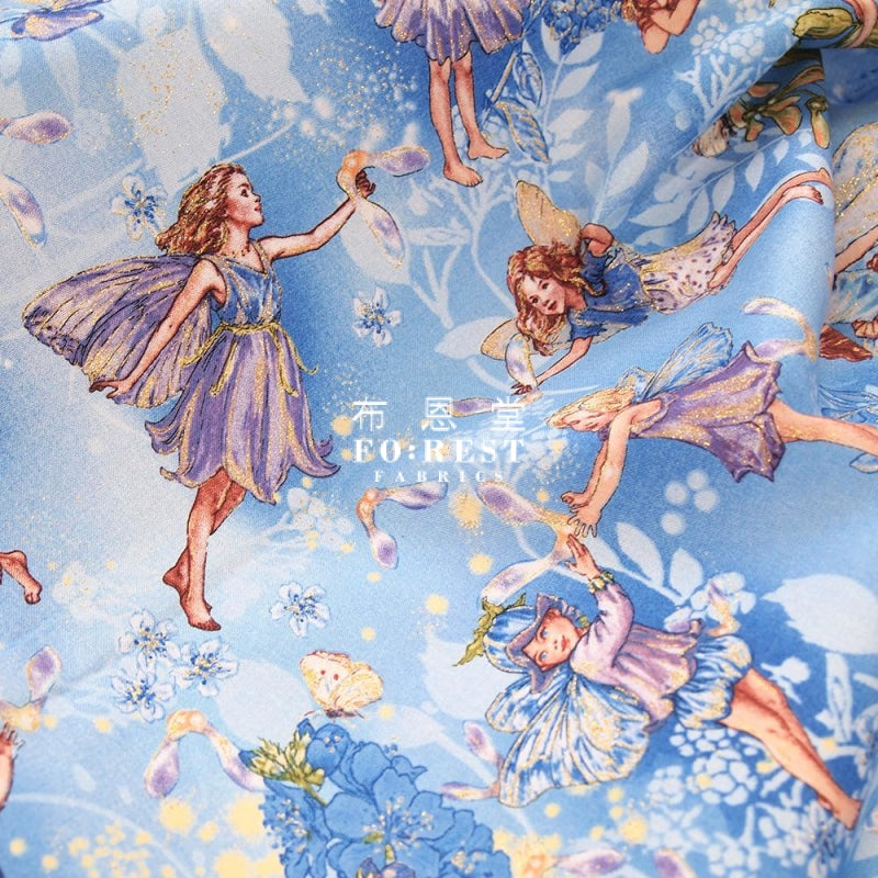 Cotton - Dawn Fairies Fabric Blue