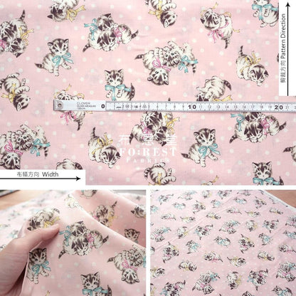 cotton - Dear Little World - Cats Dot fabric - FO:REST Fabric 布恩堂Liberty fabrictana lawnjapanese fabricykk zipper