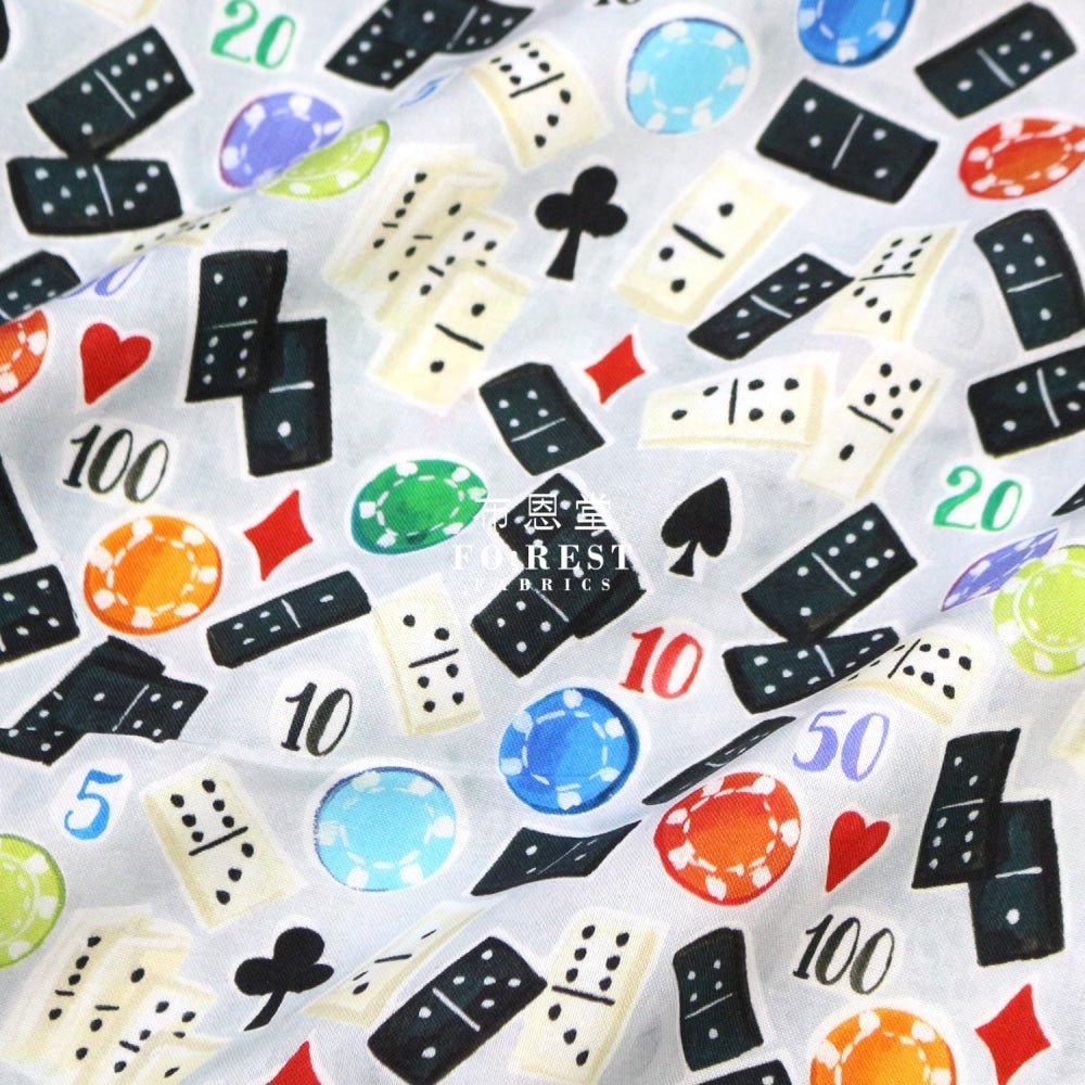 cotton - Dominoes game fabric - FO:REST Fabric 布恩堂Liberty fabrictana lawnjapanese fabricykk zipper