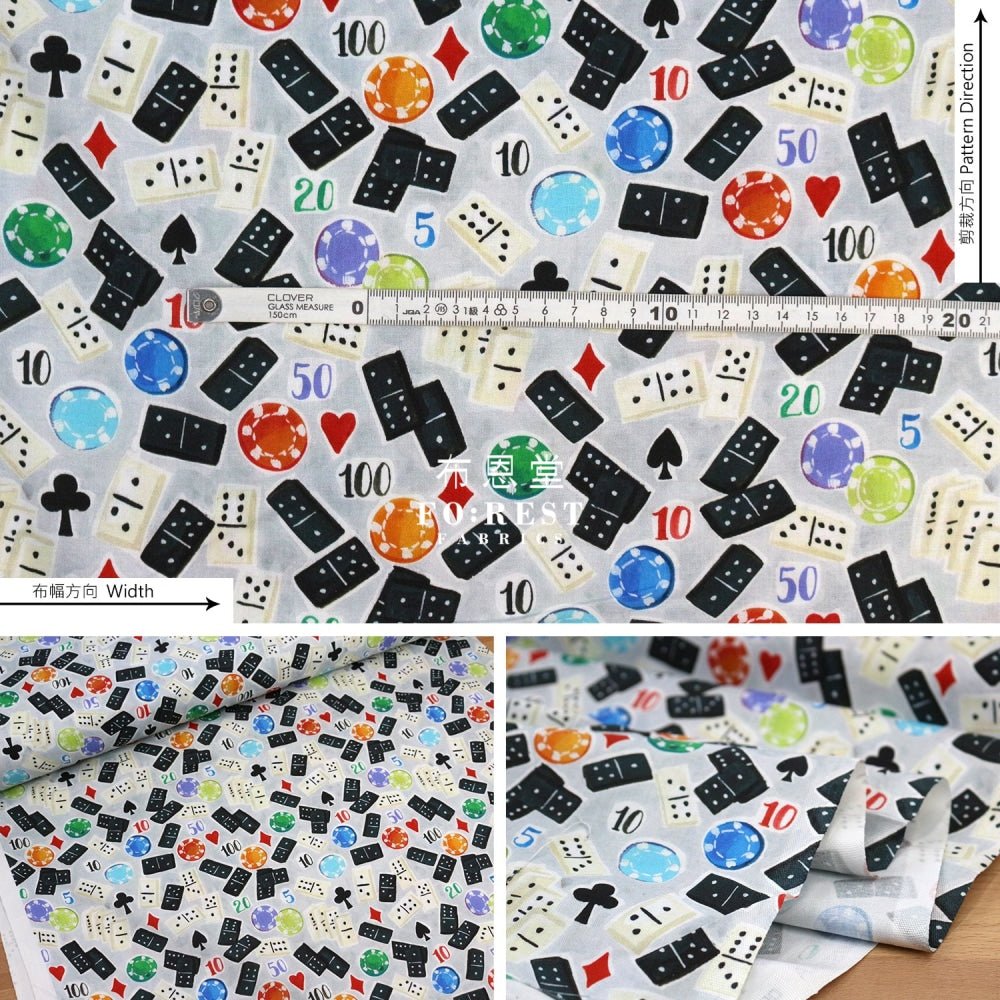 cotton - Dominoes game fabric - FO:REST Fabric 布恩堂Liberty fabrictana lawnjapanese fabricykk zipper