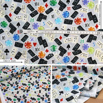 cotton - Dominoes game fabric - FO:REST Fabric 布恩堂Liberty fabrictana lawnjapanese fabricykk zipper