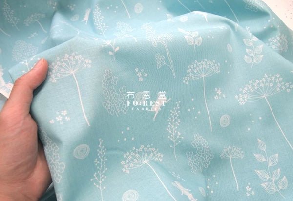 cotton - Dorothys Journey Wildflowers Mint fabric - FO:REST Fabric 布恩堂Liberty fabrictana lawnjapanese fabricykk zipper