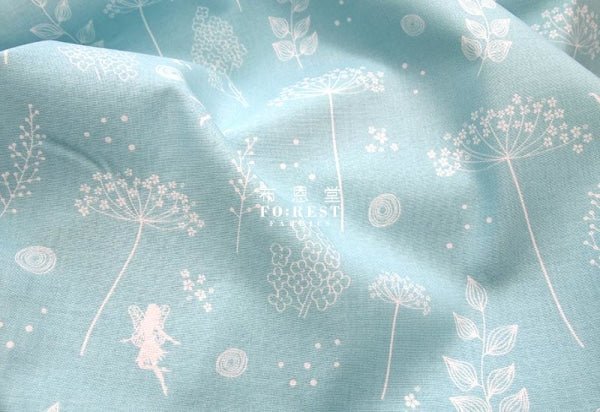 cotton - Dorothys Journey Wildflowers Mint fabric - FO:REST Fabric 布恩堂Liberty fabrictana lawnjapanese fabricykk zipper