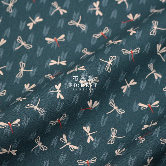 Cotton - Dragonfly Blue Fabric