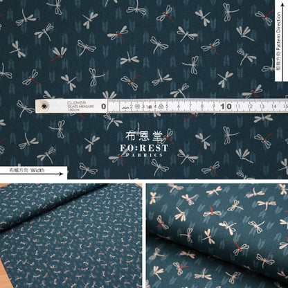 Cotton - Dragonfly Blue Fabric