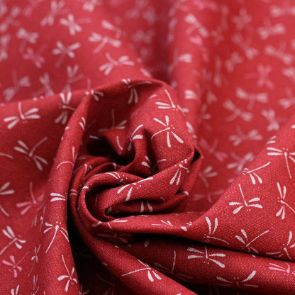 cotton - Dragonfly Red fabric - FO:REST Fabric 布恩堂Liberty fabrictana lawnjapanese fabricykk zipper