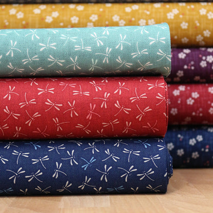 cotton - Dragonfly Red fabric - FO:REST Fabric 布恩堂Liberty fabrictana lawnjapanese fabricykk zipper