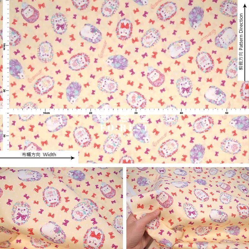 cotton - ECONECO Hedgehog fabric (member) - FO:REST Fabric 布恩堂Liberty fabrictana lawnjapanese fabricykk zipper