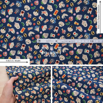 cotton - Eight Immortals treasure 八仙寶物 fabric - FO:REST Fabric 布恩堂Liberty fabrictana lawnjapanese fabricykk zipper