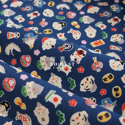 cotton - Eight Immortals treasure 八仙寶物 fabric - FO:REST Fabric 布恩堂Liberty fabrictana lawnjapanese fabricykk zipper