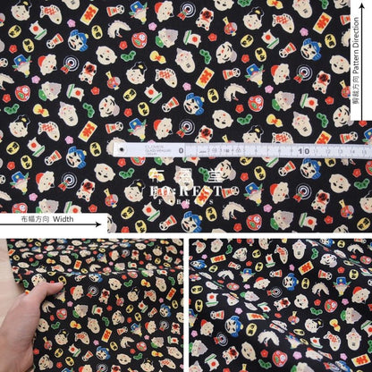 cotton - Eight Immortals treasure 八仙寶物 fabric - FO:REST Fabric 布恩堂Liberty fabrictana lawnjapanese fabricykk zipper