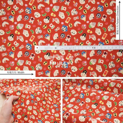 cotton - Eight Immortals treasure 八仙寶物 fabric - FO:REST Fabric 布恩堂Liberty fabrictana lawnjapanese fabricykk zipper