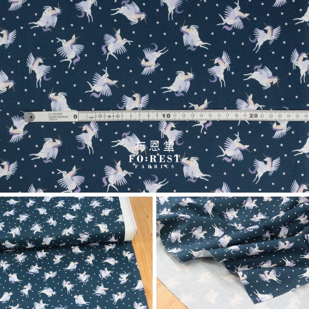 cotton - Enchanted Unicorn spellbound fabric - FO:REST Fabric 布恩堂Liberty fabrictana lawnjapanese fabricykk zipper
