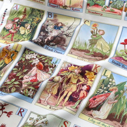 cotton - Fairies ALPHABET PANEL fabric - FO:REST Fabric 布恩堂Liberty fabrictana lawnjapanese fabricykk zipper