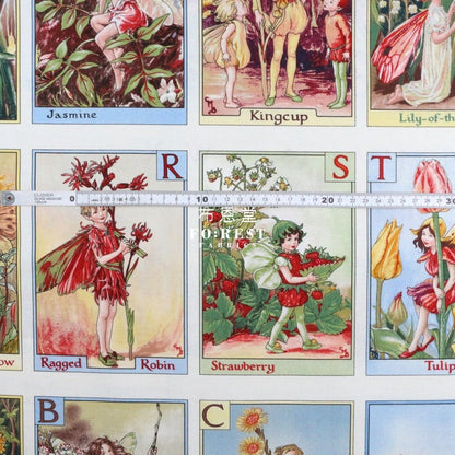 cotton - Fairies ALPHABET PANEL fabric - FO:REST Fabric 布恩堂Liberty fabrictana lawnjapanese fabricykk zipper