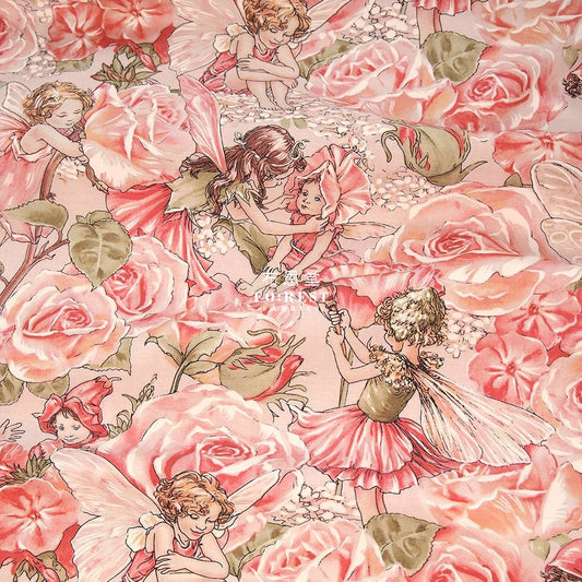 cotton - Fairy Rose Fairies fabric - forestfabric 布恩堂