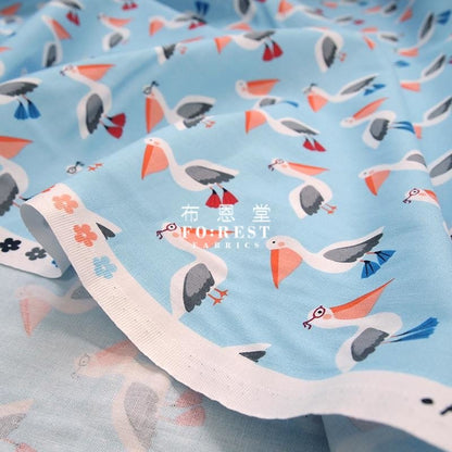 cotton - Flippers and Fins fabric - FO:REST Fabric 布恩堂Liberty fabrictana lawnjapanese fabricykk zipper
