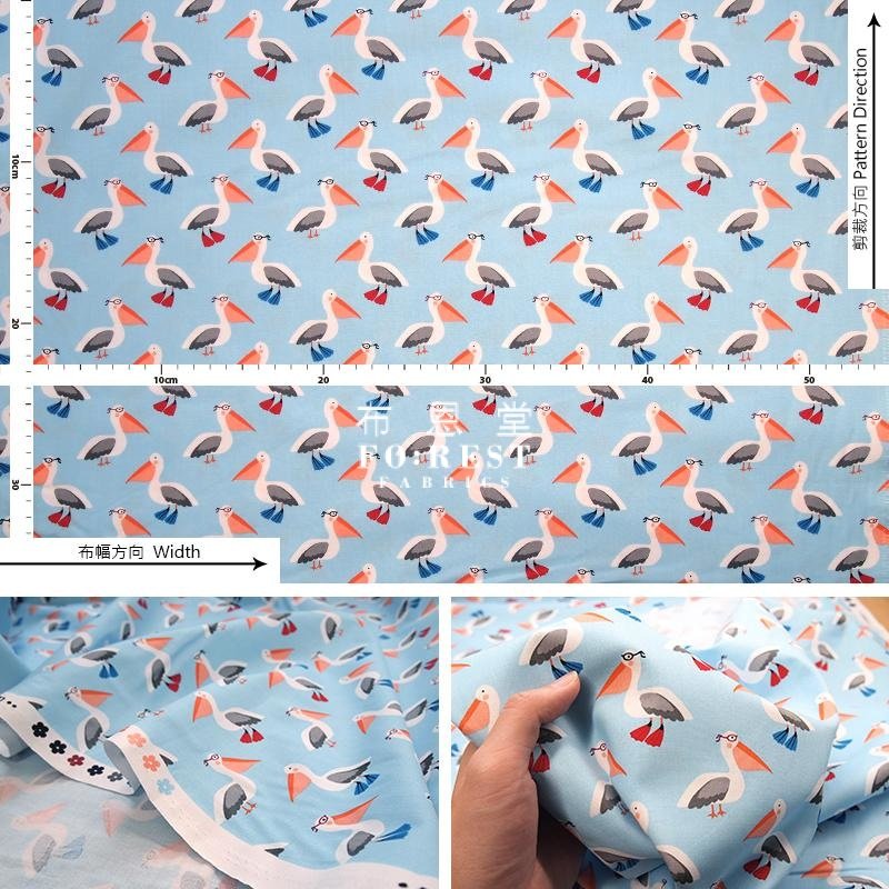 cotton - Flippers and Fins fabric - FO:REST Fabric 布恩堂Liberty fabrictana lawnjapanese fabricykk zipper