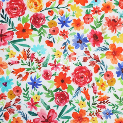 cotton - Flower Joy Little Forest fabric White - FO:REST Fabric 布恩堂Liberty fabrictana lawnjapanese fabricykk zipper