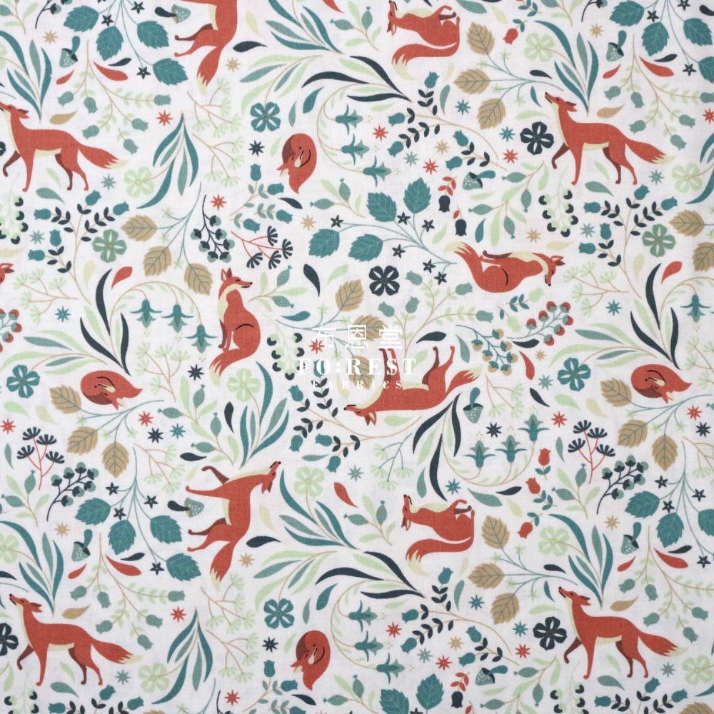 cotton - Foxy time fabric - FO:REST Fabric 布恩堂Liberty fabrictana lawnjapanese fabricykk zipper