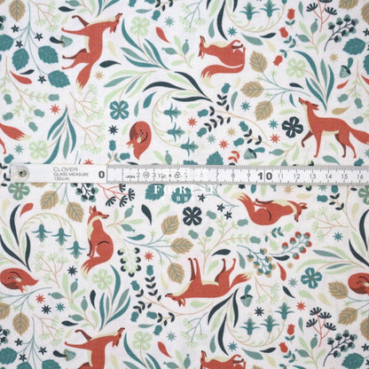 cotton - Foxy time fabric - FO:REST Fabric 布恩堂Liberty fabrictana lawnjapanese fabricykk zipper