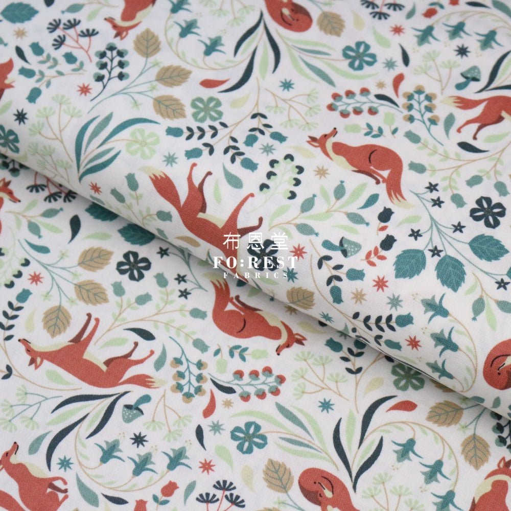 cotton - Foxy time fabric - FO:REST Fabric 布恩堂Liberty fabrictana lawnjapanese fabricykk zipper
