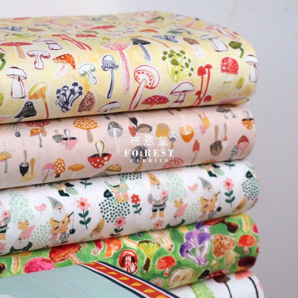 cotton - Funghi Mushrooms fabric - FO:REST Fabric 布恩堂Liberty fabrictana lawnjapanese fabricykk zipper